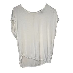 Banana Republic Women’s Asymmetrical White T-Shirt size Medium Petite